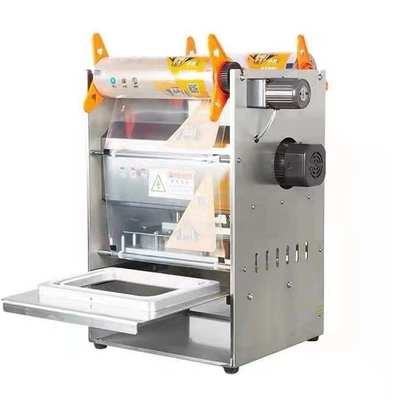 Macchina per la sigillatura automatica dell'imballaggio della tazza di plastica 350-450 vassoi/ora 0,8 kW
