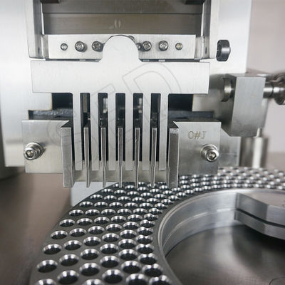 Macchina semiautomatica di riempimento di capsule di granuli di polvere con controllo PLC